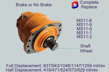 MS83 Poclain Motor Hidrolik Dengan Drive Shaft / Sampul Depan / Plunger Piston